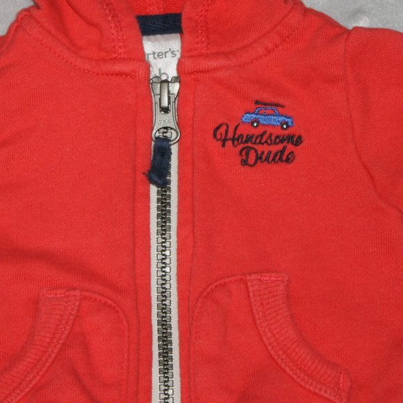 4/$20 Baby boy Carter's hoodie car newborn - Picture 2 of 13